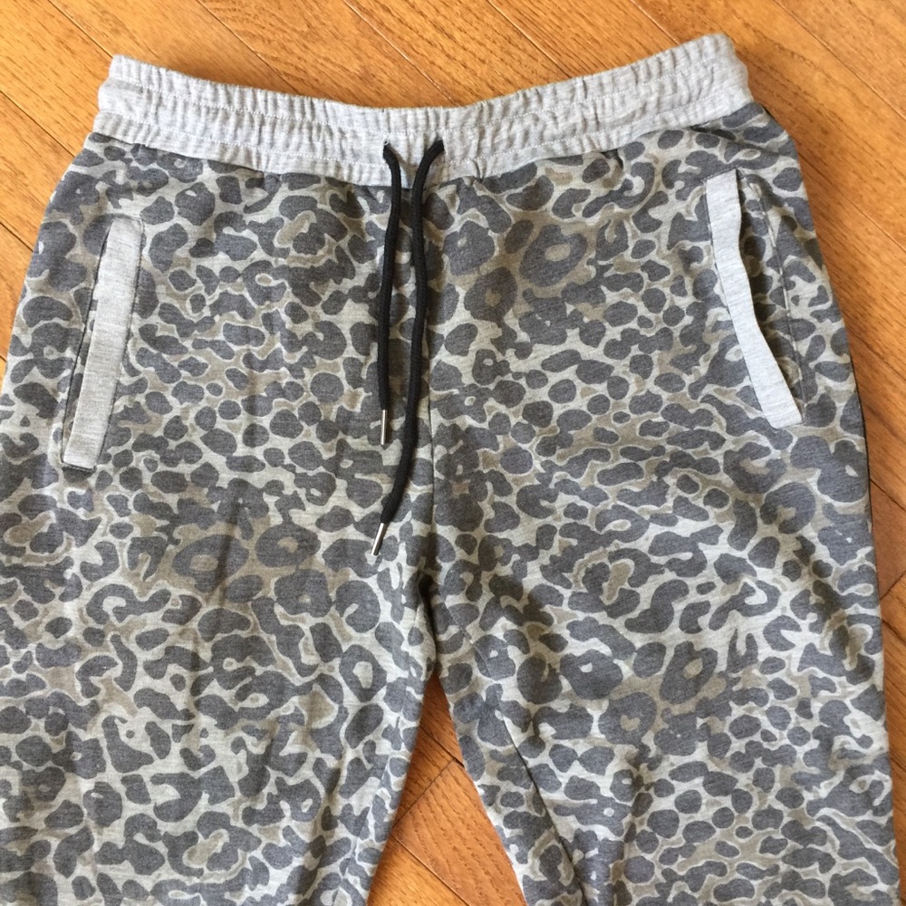 Enough About Me animal print joggers, size medium
